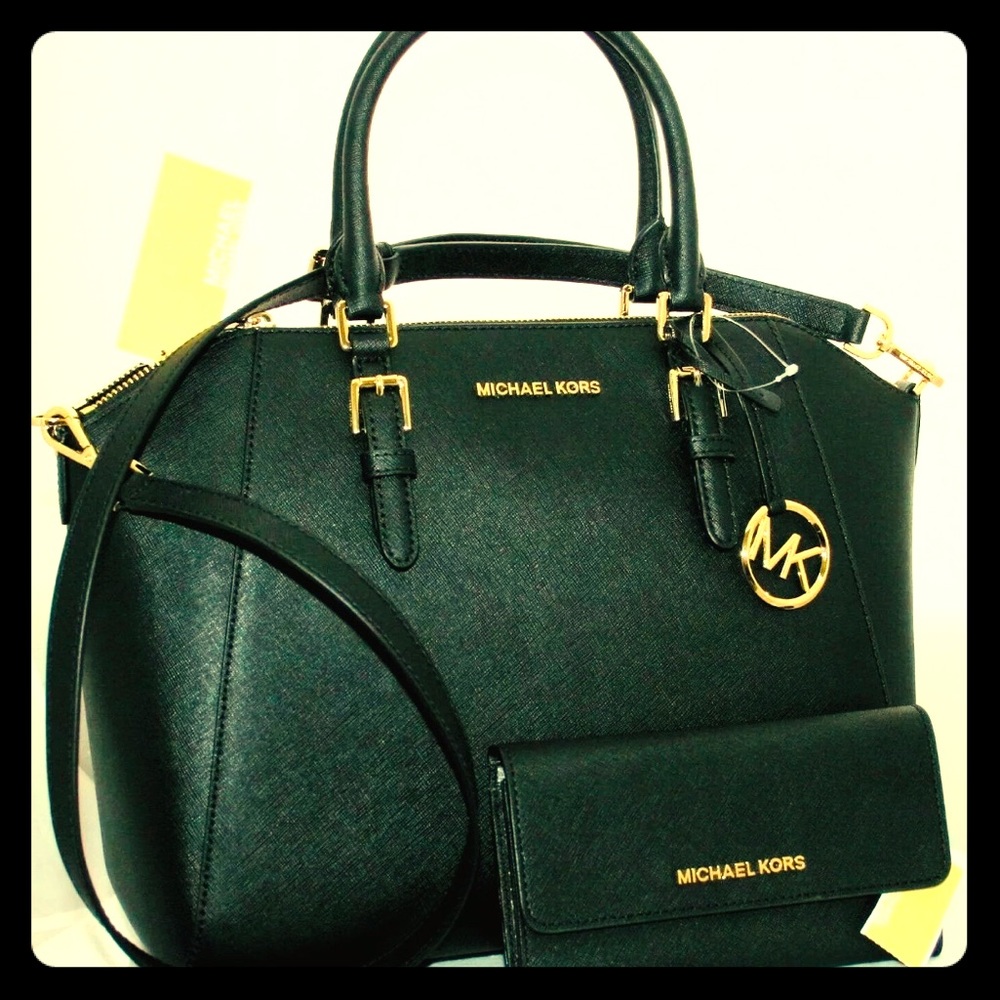 New Michael Kors black Ciara bag wallet